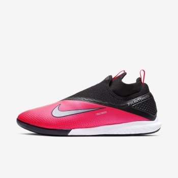 Nike React Phantom Vision 2 Pro Dynamic Fit IC - Női Focicipő - Piros/Fekete/Metal Titán